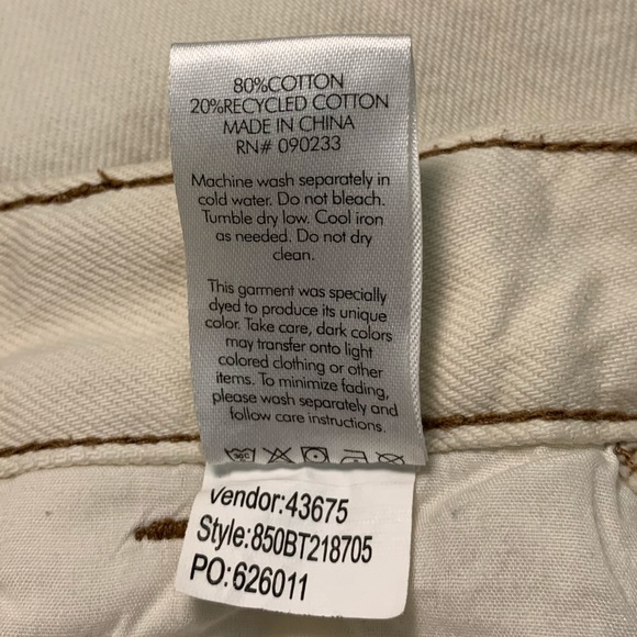 PacSun Wide Leg Carpenter Ultra High Waist Cream Color Jeans Size 27 - Picture 15 of 16